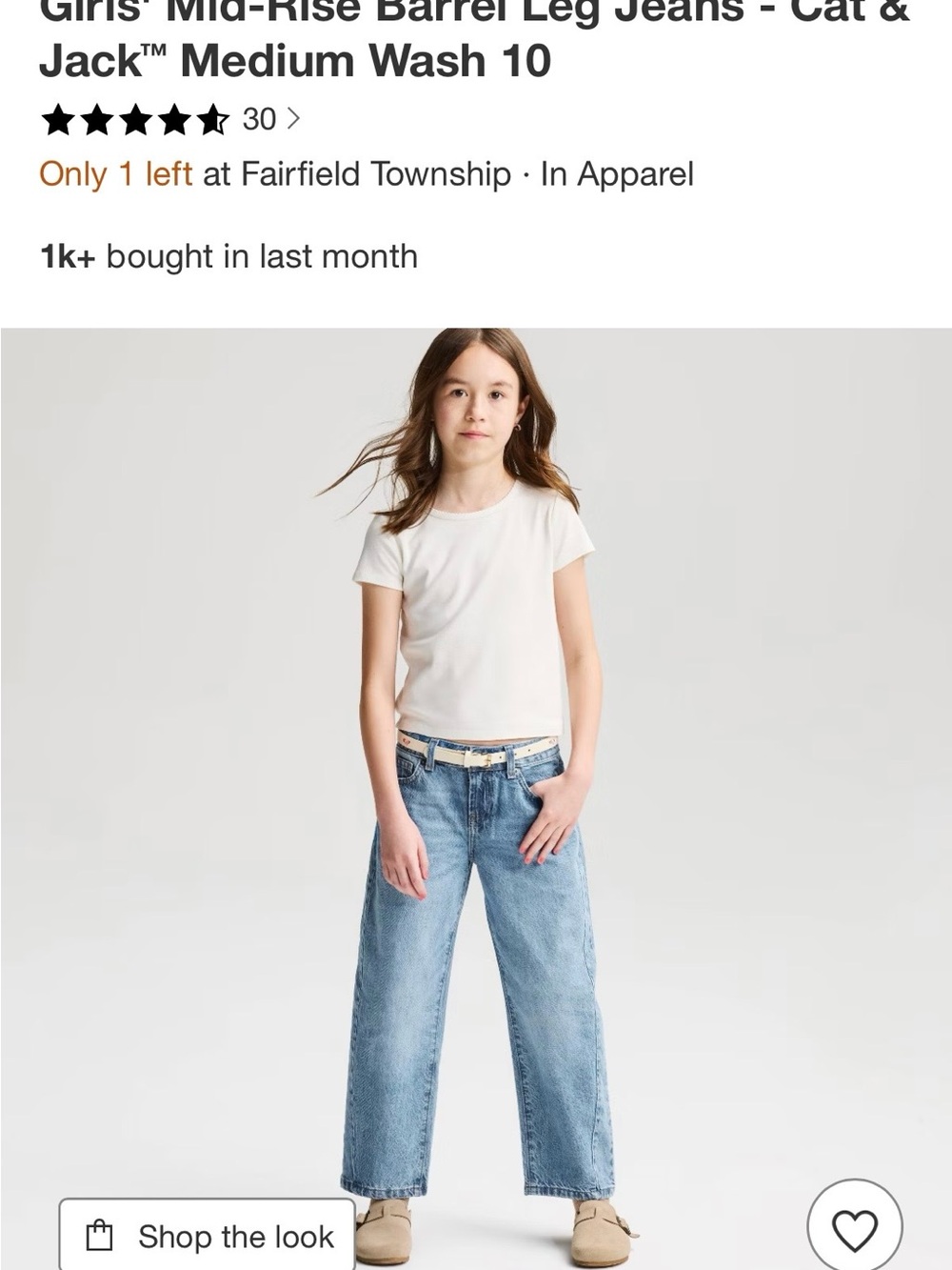 Cat & Jack barrel jeans
